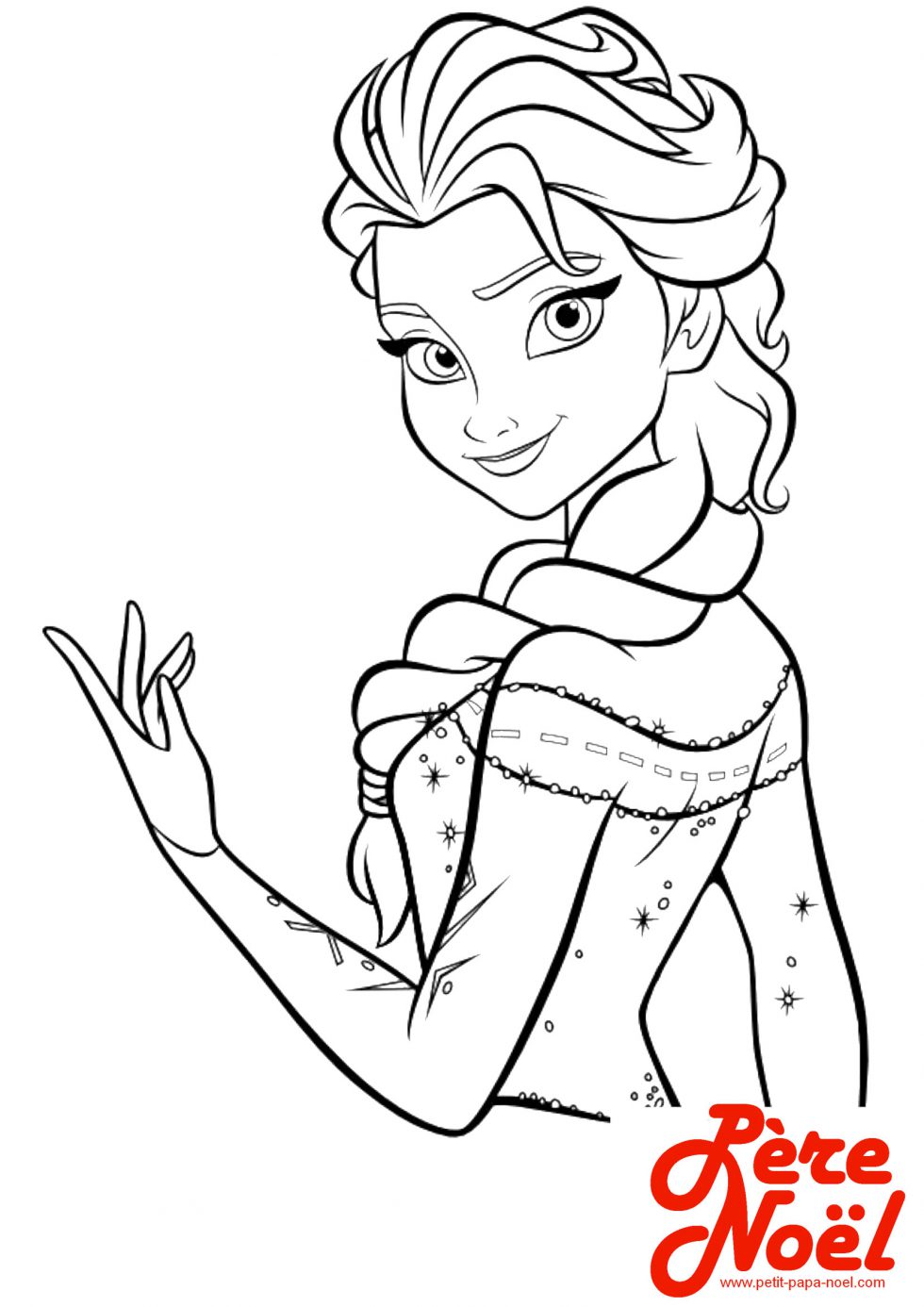 Petit Papa Noël  Coloriage  Elsa  Elsa de la Reine des Neiges