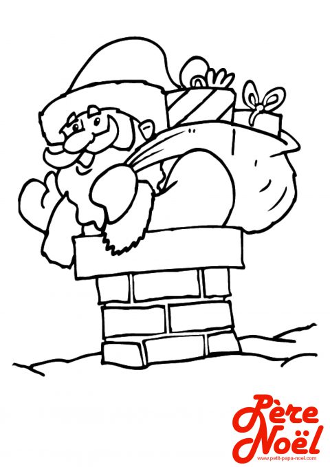 Petit Papa Noël - Coloriage : Père Noël - Père Noël