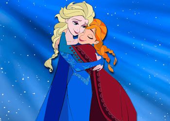 Coloriage : Elsa et sa soeur