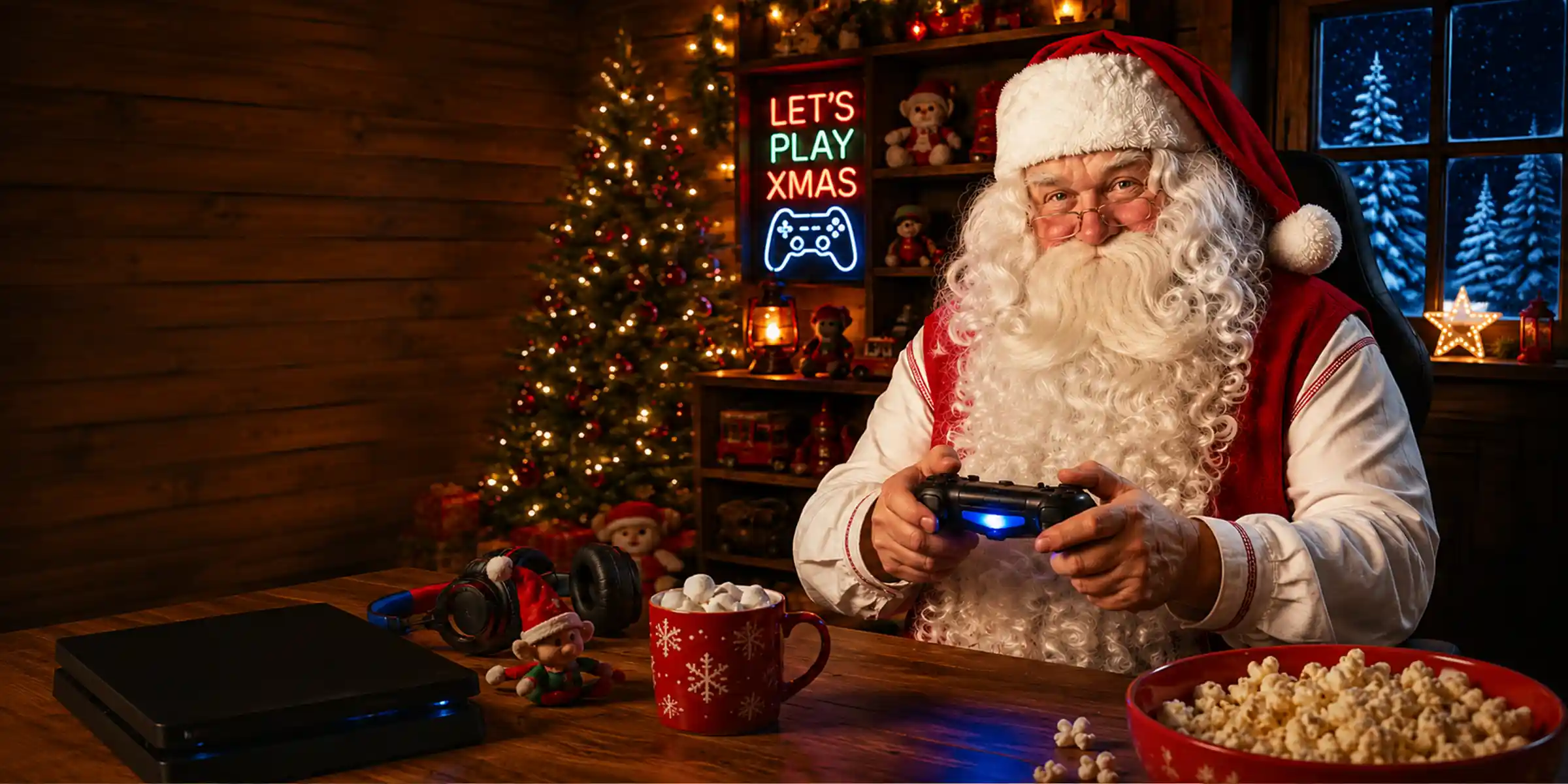 Le Père Noël présente ses jeux