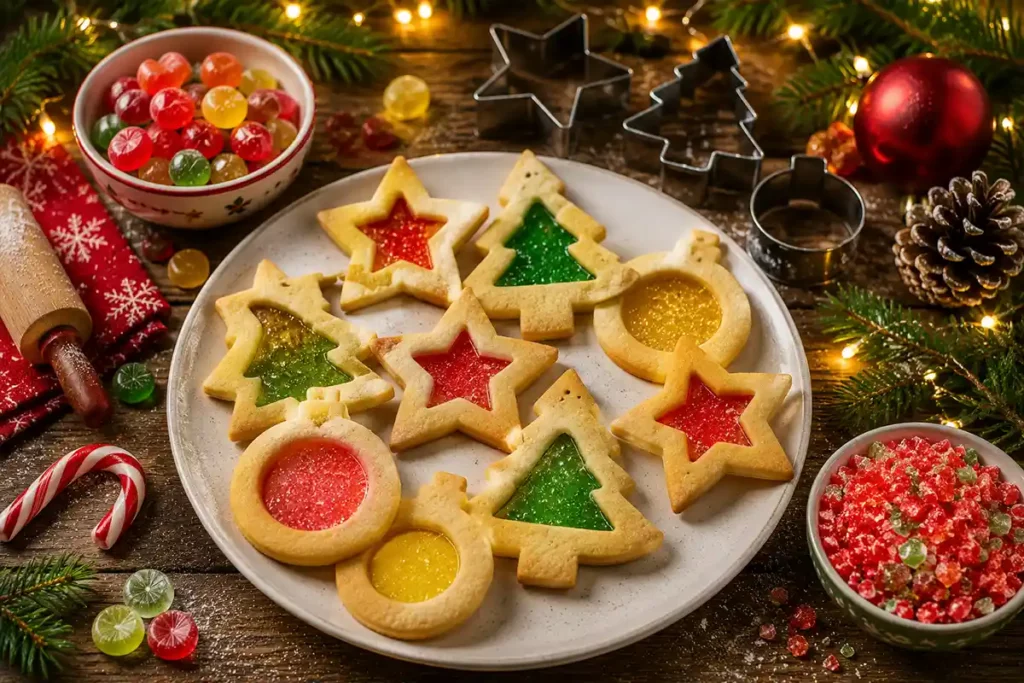 Biscuits vitraux de Noël