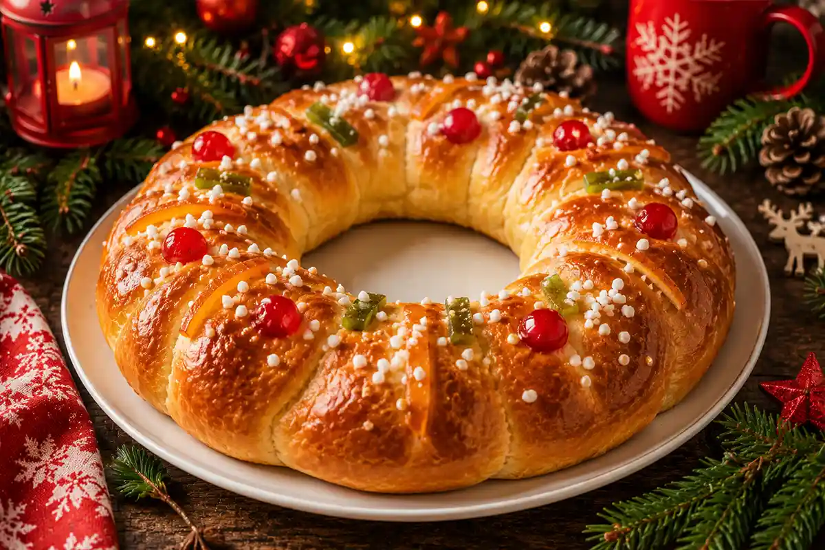 Brioche en couronne de Noël