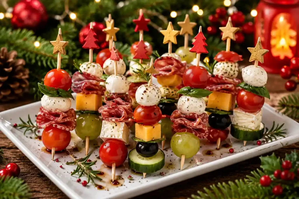 Brochettes apéritives de Noël