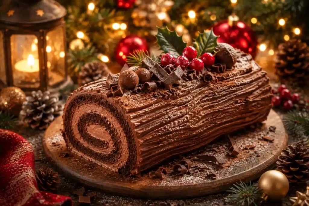 Bûche roulée au chocolat