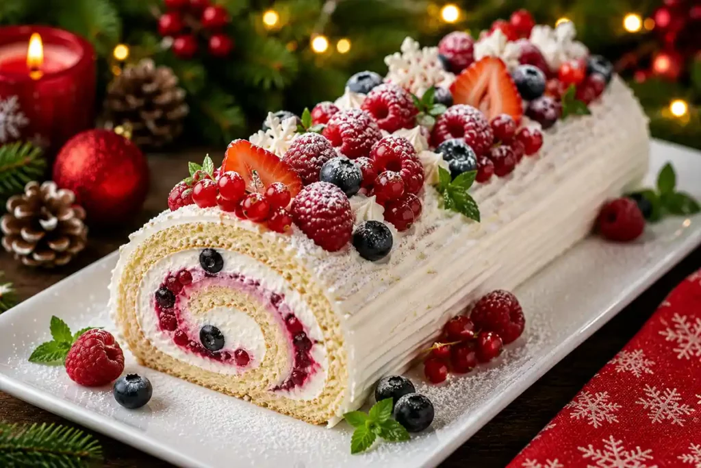Bûche légère aux fruits rouges