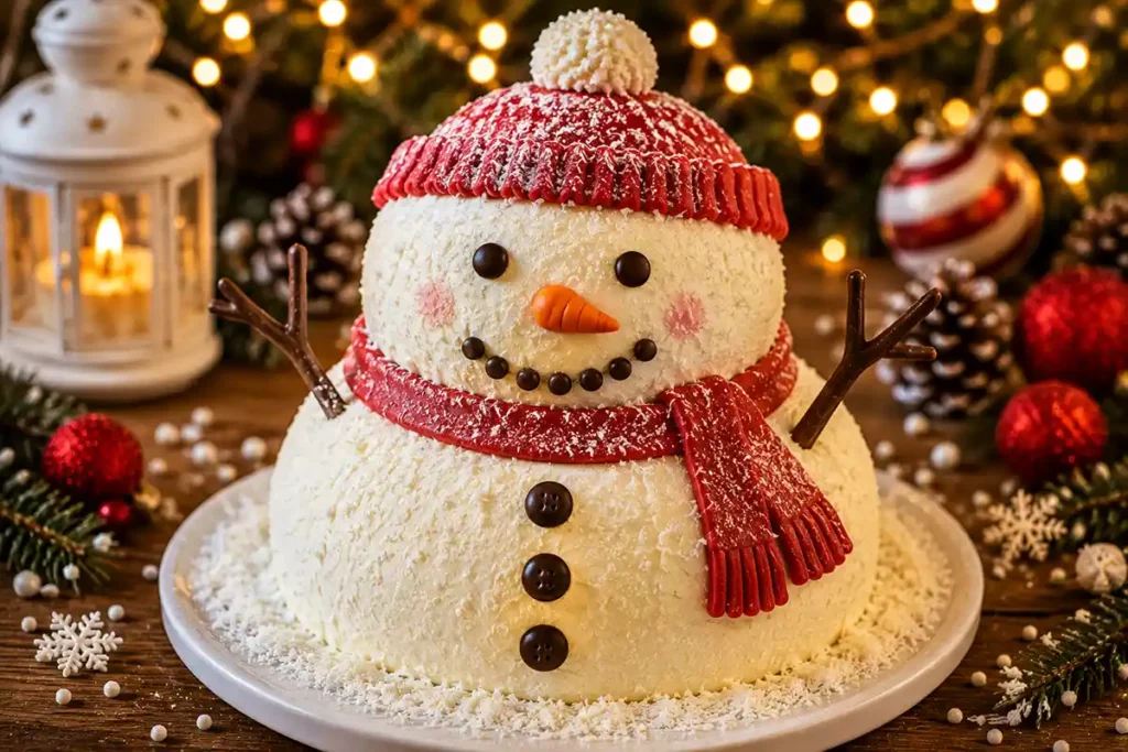 Gâteau bonhomme de neige