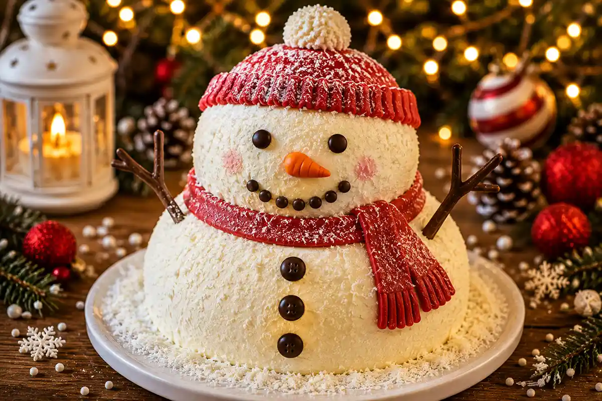Gâteau bonhomme de neige