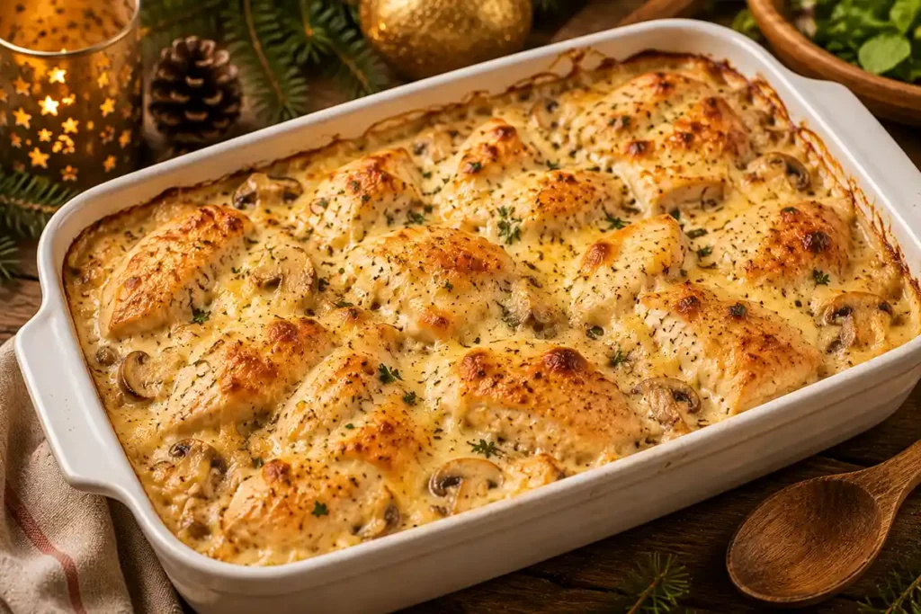 Gratin de poulet à la crème