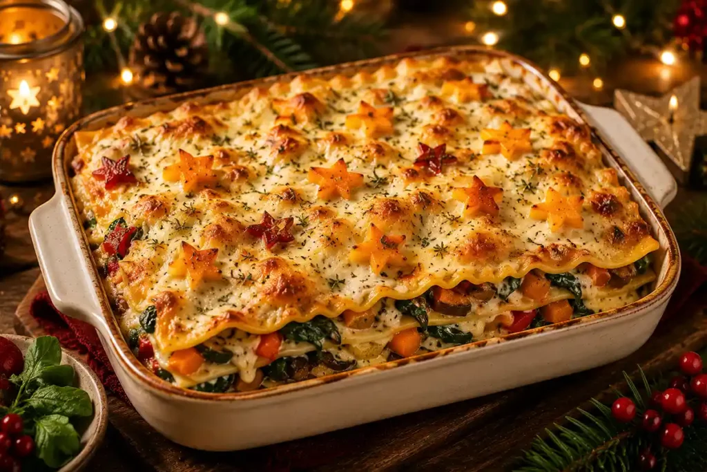 Lasagnes de légumes de Noël