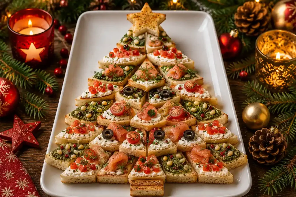 Sapin de petits toasts